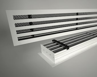 Custom linear slot diffuser with adjustable blades for uniform airflow distribution from wall ceiling hvac ventilation Aluminum vent cover