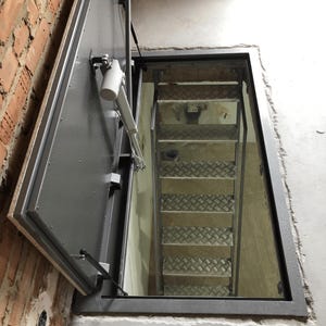 Electric trapdoor with remote control Cellar and basement hatch door Floor and attic access panel Steel utility cover Custom sewer entryway