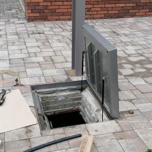 Custom outdoor hatch for pavement and sidewalk Access hatch door for cellar and basement Hidden floor trapdoor Metal hatch for street sewer
