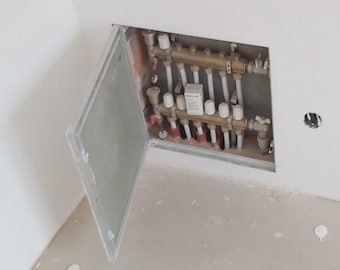 Utility access panel for wall drywall ceiling Custom push-to-open hatch door Aluminum cover for electrical box or plumbing Bathroom trapdoor