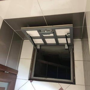 Invisible floor access door to cellar or basement Attic and roof hatch door Custom utility trapdoor Sewer hatchway cover Hidden vault entry