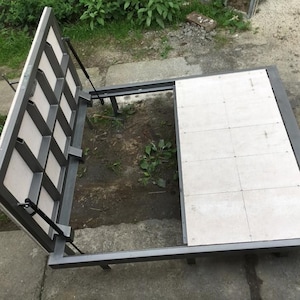 Double leaf door for cellar and basement access Floor and attic hatch door Custom metal trapdoor Utility sewer hatchway Hidden vault access