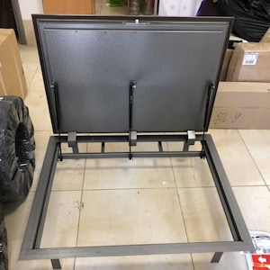 Floor access panel to cellar or basement Hidden hatch door Invisible sewer entrance Custom hatchway trapdoor Insulated metal hatch for attic