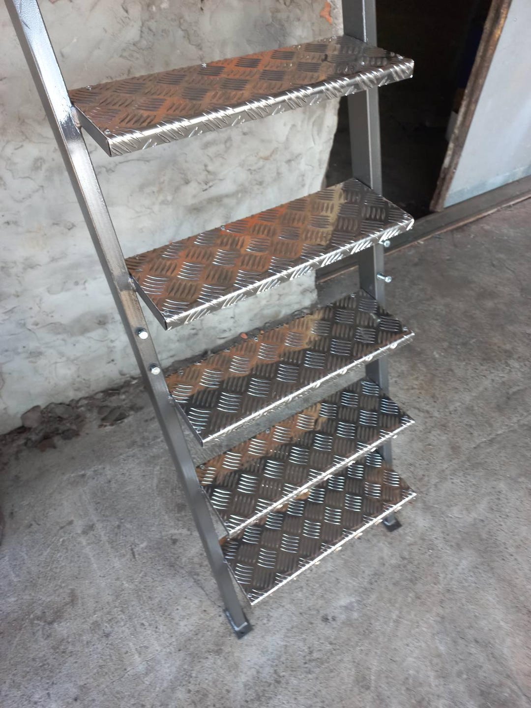 Custom Steel Ladder With Handrail for Cellar Basement Attic Roof Access ...