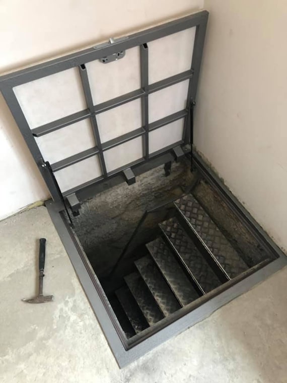 Recessed Floor Access Hatch Custom Hidden Wine Cellar Door | 30x30 Inch ...