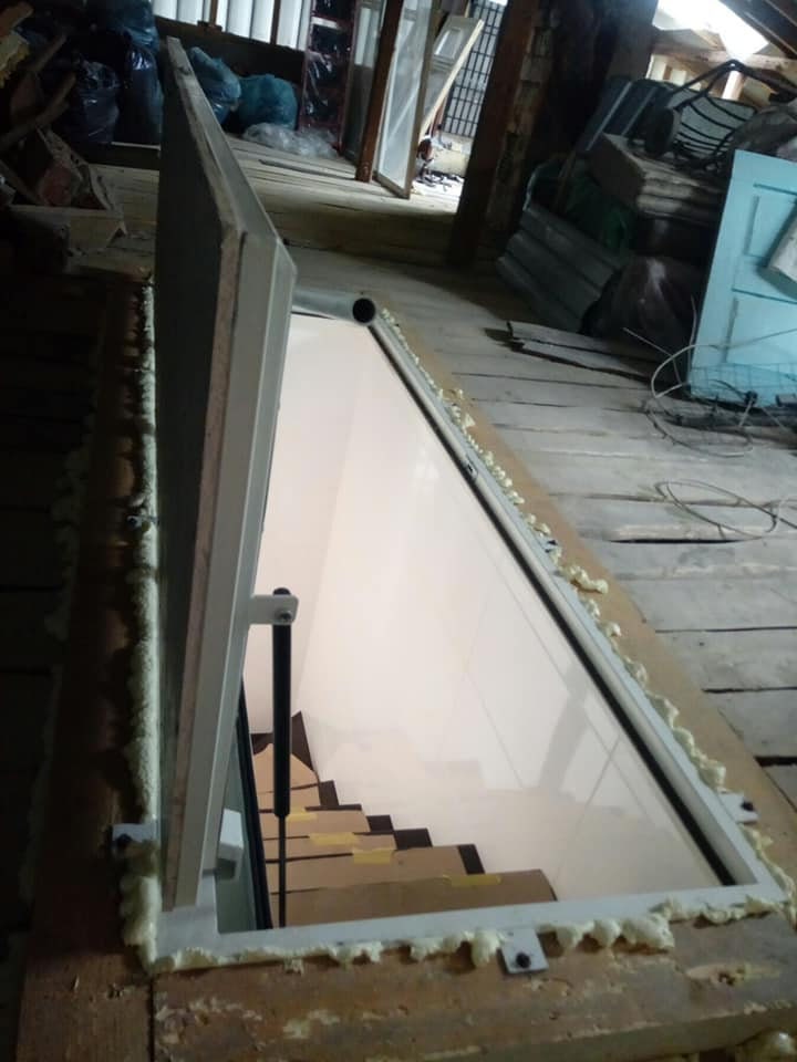 Insulated Attic Loft Roof Hatch Door Custom Doorway System With Gas ...