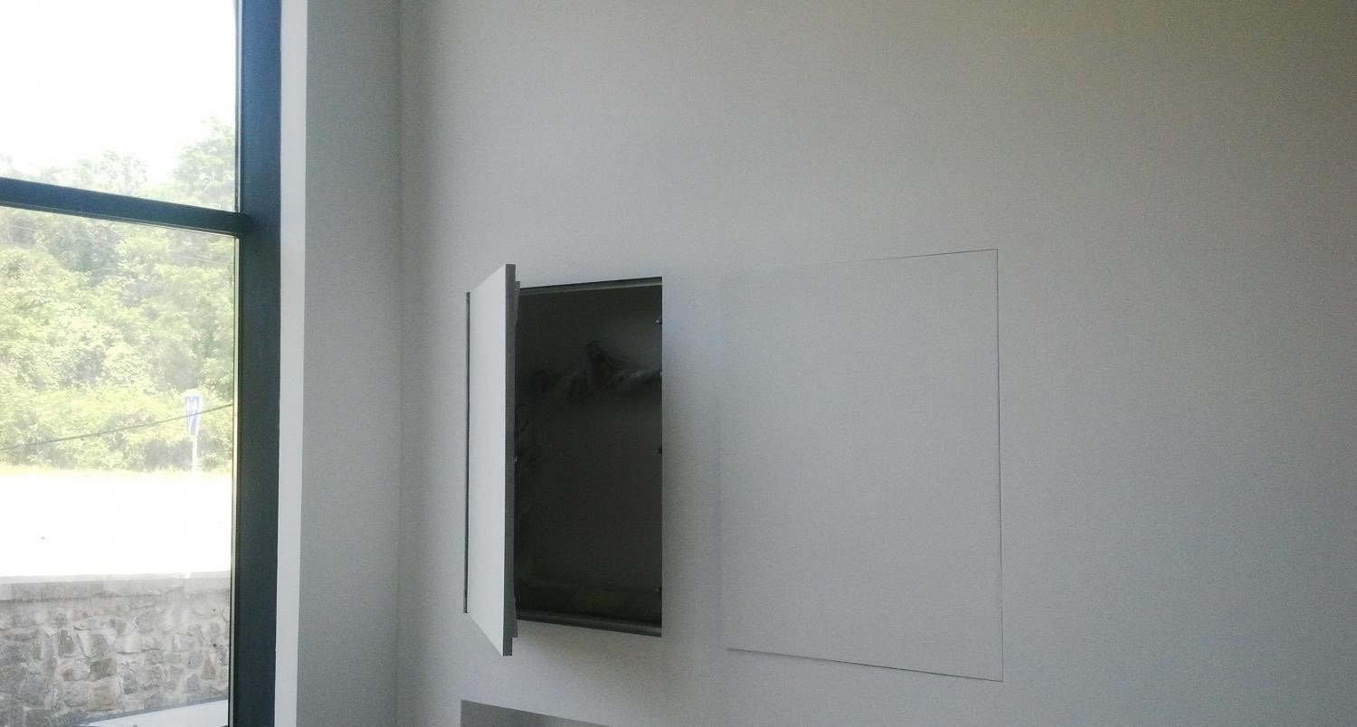 HVAC Access Panel For Wall, Aluminum Attic Access Doors Easy Install, Hinged Inspection Hatch For Wiring & Cables, Plumbing Access Wall Hole Cover(Gray,WxH(22x32in