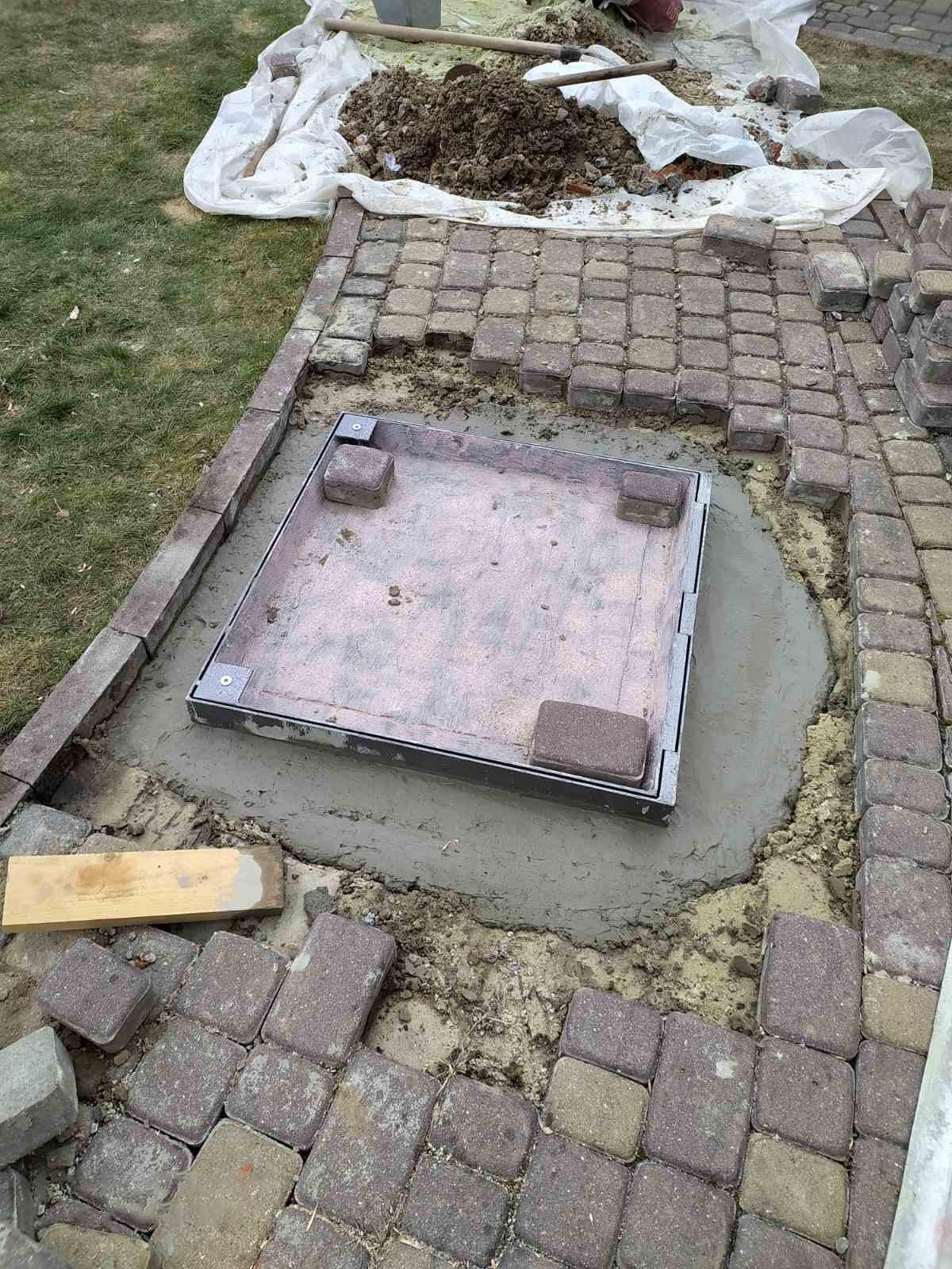 Stone Panel Hatch Hidden Pavement Stones Hatch Door Outdoor Floor Access Panel Custom ...