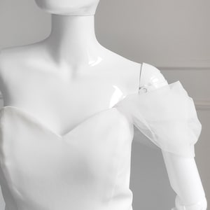 DETACHABLE Hochzeitskleid STRAPS abnehmbare Braut Ärmel - hergestellt aus weichen elastischen italienischen Tüll, Hochzeit Kleid Ärmel - auf Bestellung gefertigt