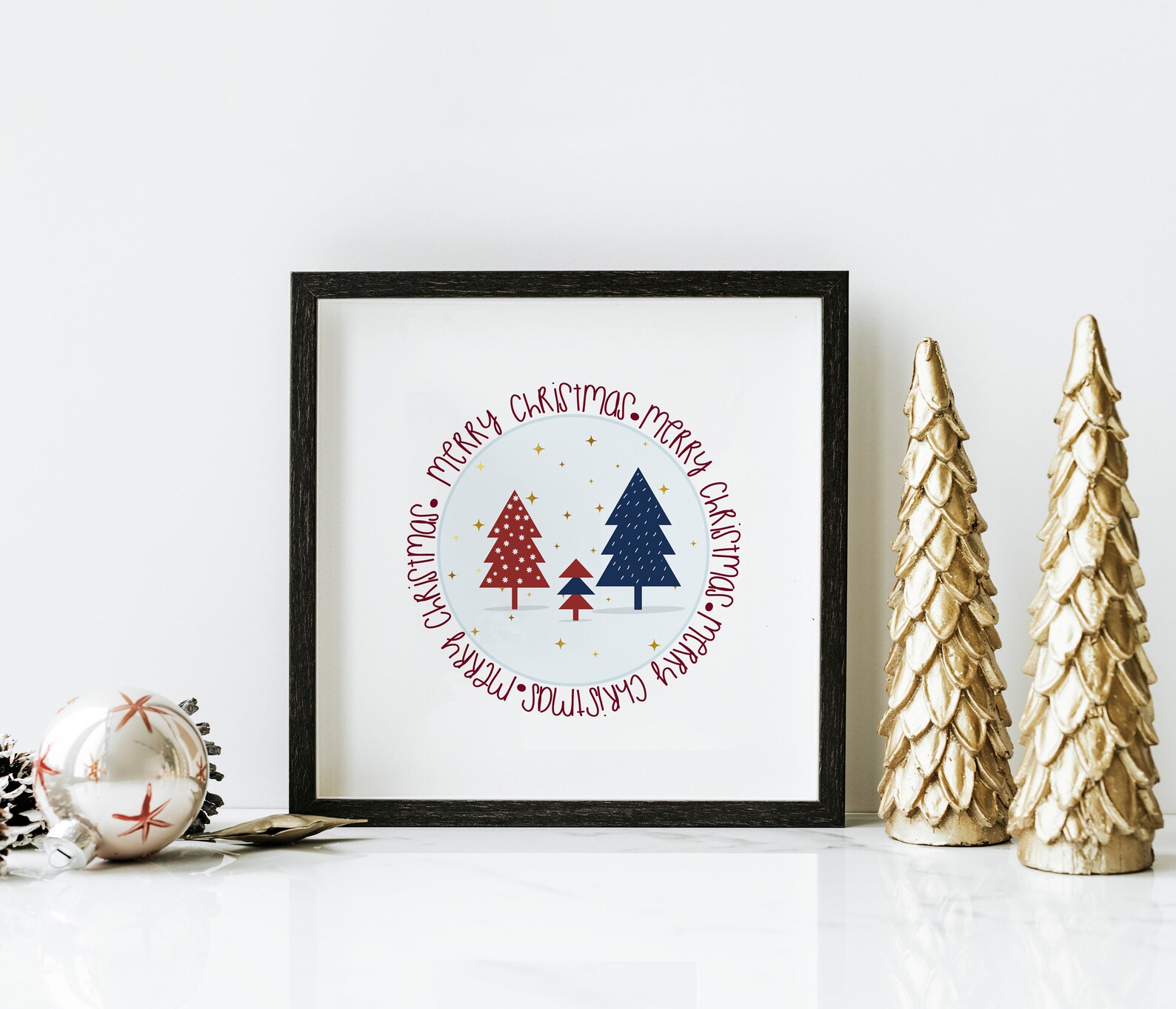 Christmas Trees Wall Art Christmas Digital Print Christmas Etsy