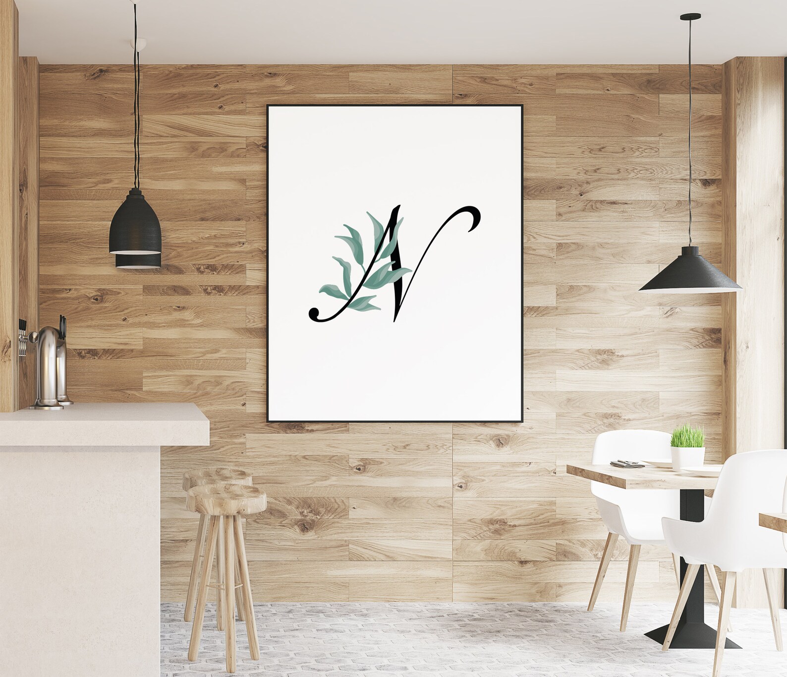 Letter N Wall Decor Letter N Print Letter N Poster Letter N Etsy