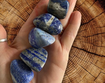 Natural Lapis Lazuli Tumble Stones  Crystal A Grade Reiki Stone Chakra 2-3cm with Silk Gift Bag