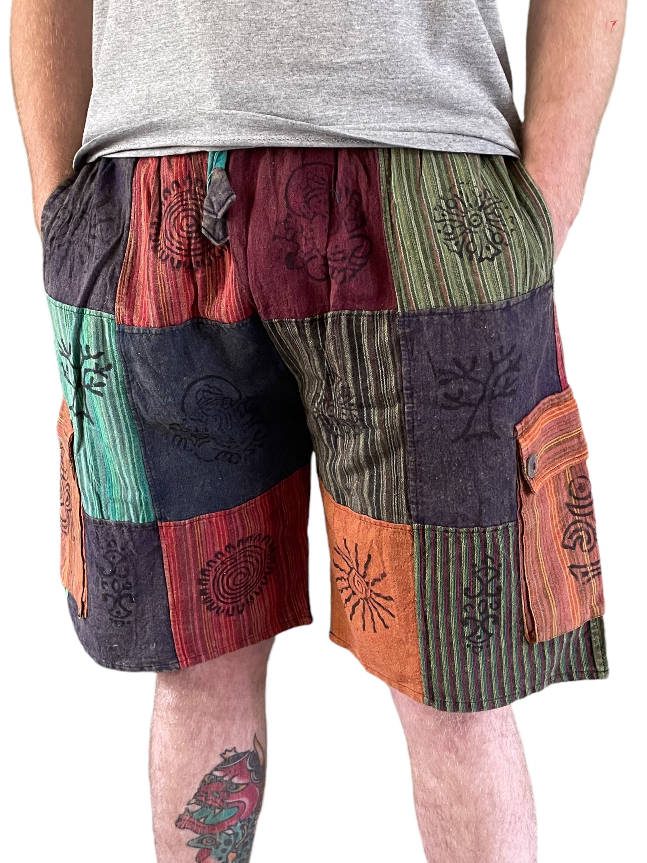 Mens hippie best sale shorts