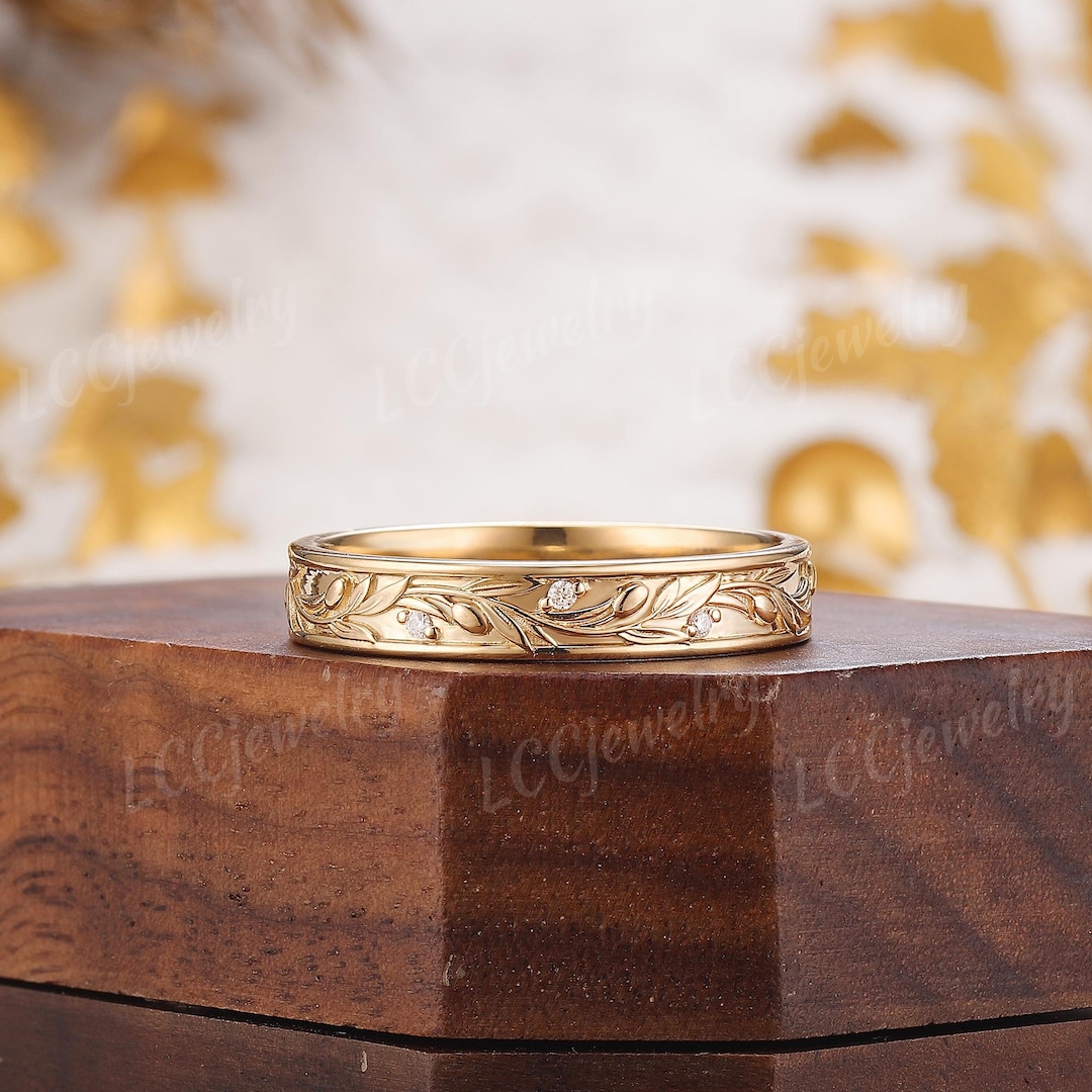 Antigua Roma Oro, Granate Anillo De Filigrana Con Margaritas