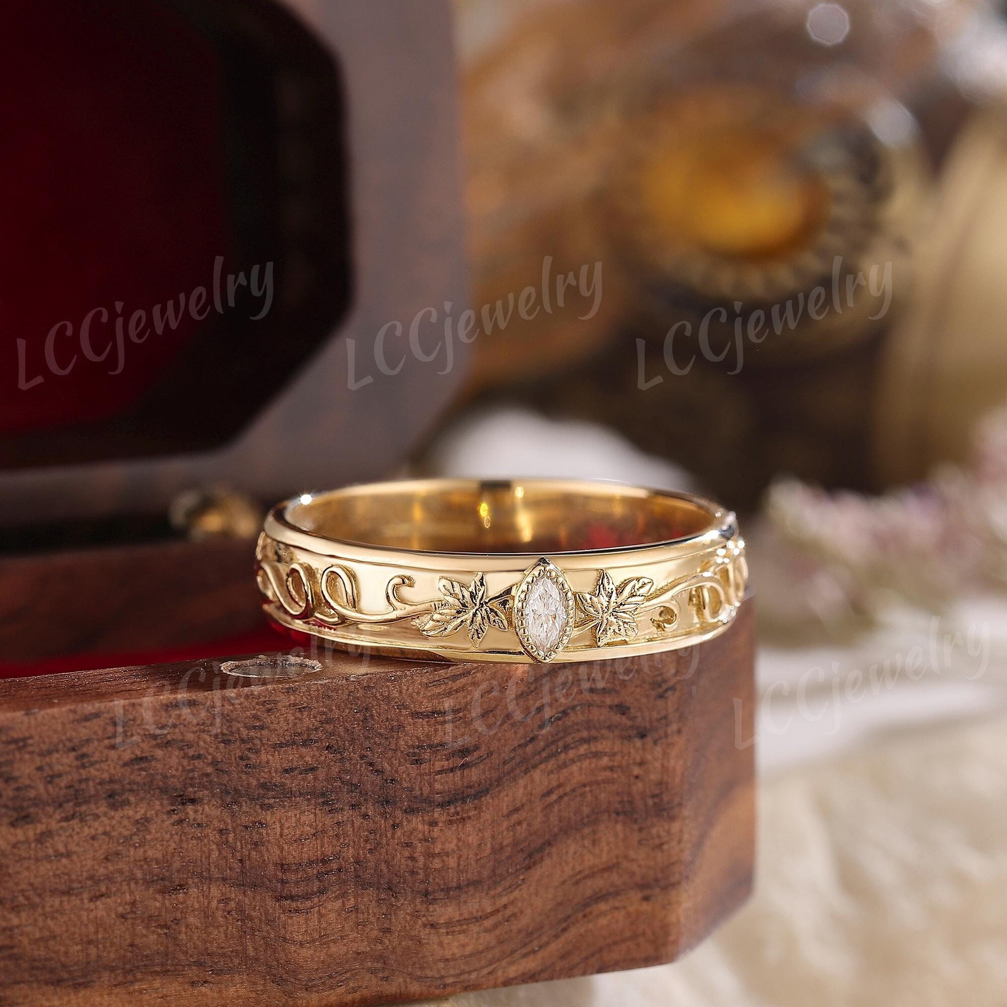 Coppia Fedine Acciaio Semplici Fascia Piatta Incisioni - DRG