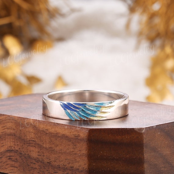 Unique Enamel Rings Enamel Wedding Rings