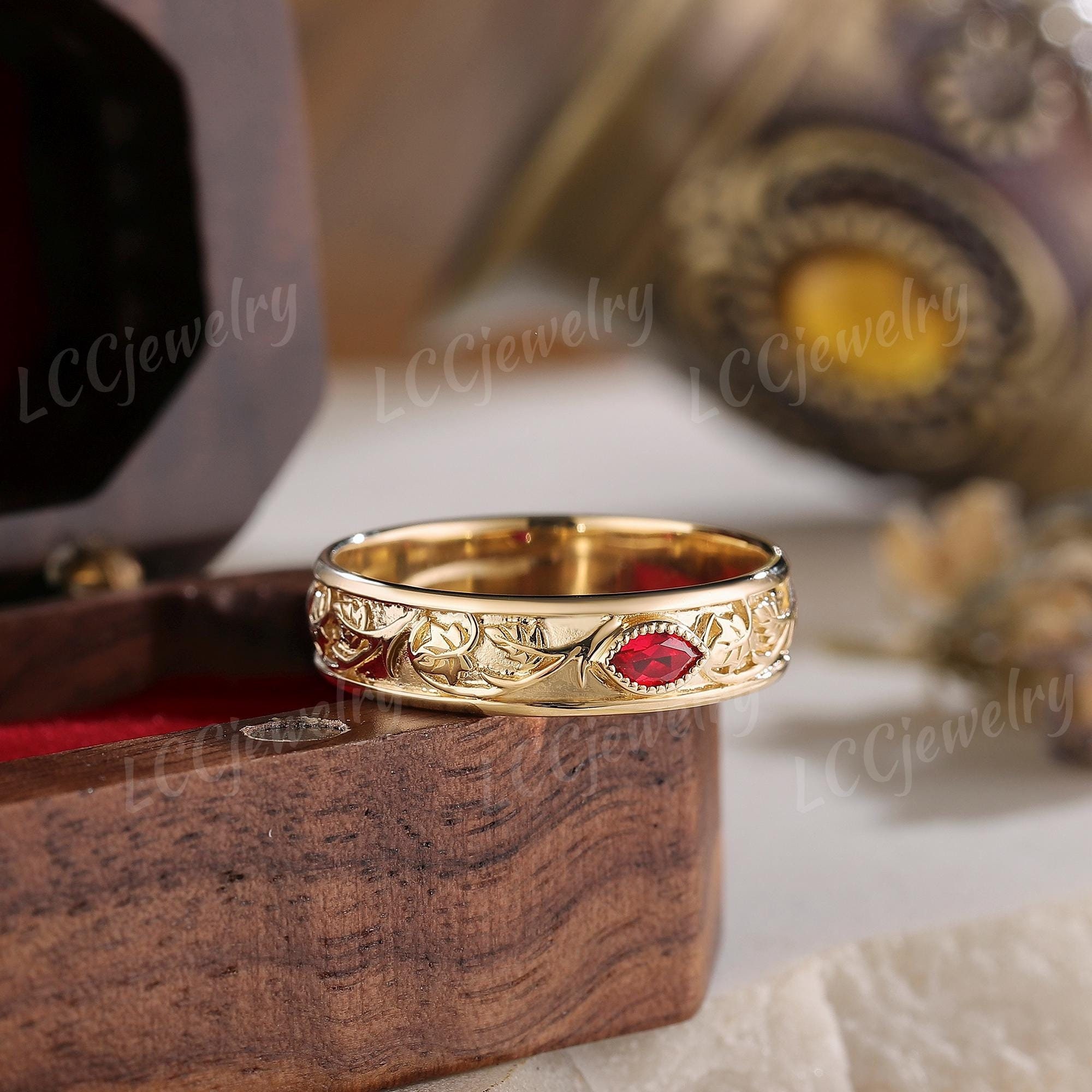 アクセサリー K18 Gold Ruby Ring 18K Yellow Gold Ruby Ring w/0.72Ct. Diamonds | American Pearl