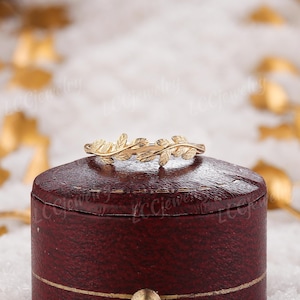 Nature Inspired Leaf Design ,couple Rings, 2pcs Nature Inspired Wedding ...