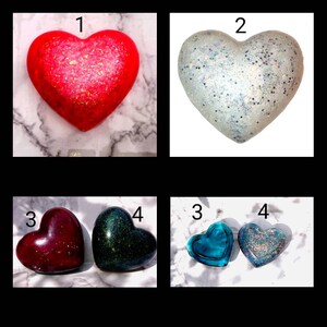 Corazones gruesos de resina