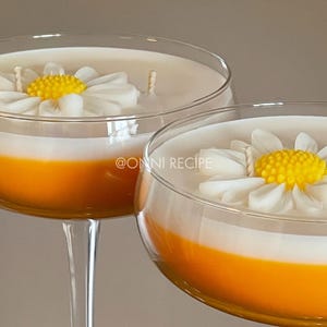 Passionfruit Martini: Tropical Fruit Scented, Rapeseed Candle in Realistic Cocktail Coupe Glass