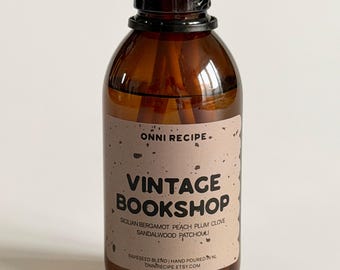 Vintage Bookshop: diffusore di fragranze profumate Calming Bookish in vetro ambrato da 120 ml