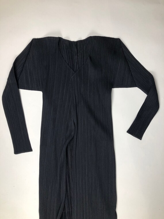Pleats Please long black jacket