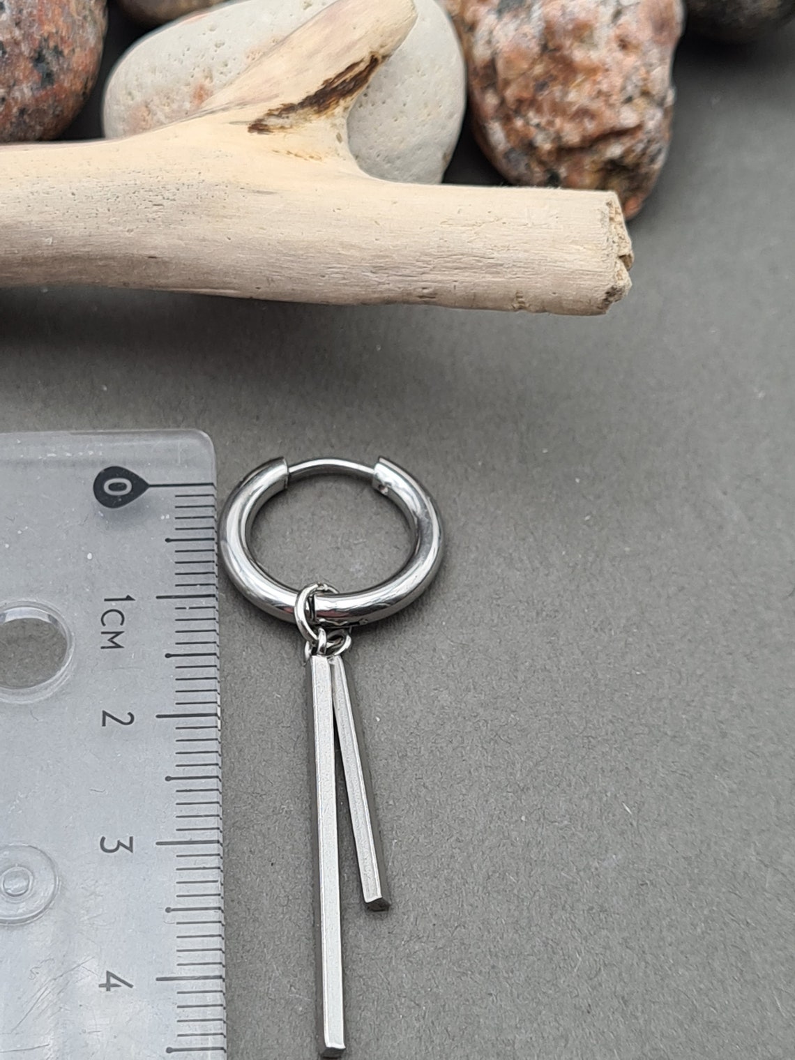 One Double Stick Dangle Stick Earring Male Stick Dangle Stick Etsy