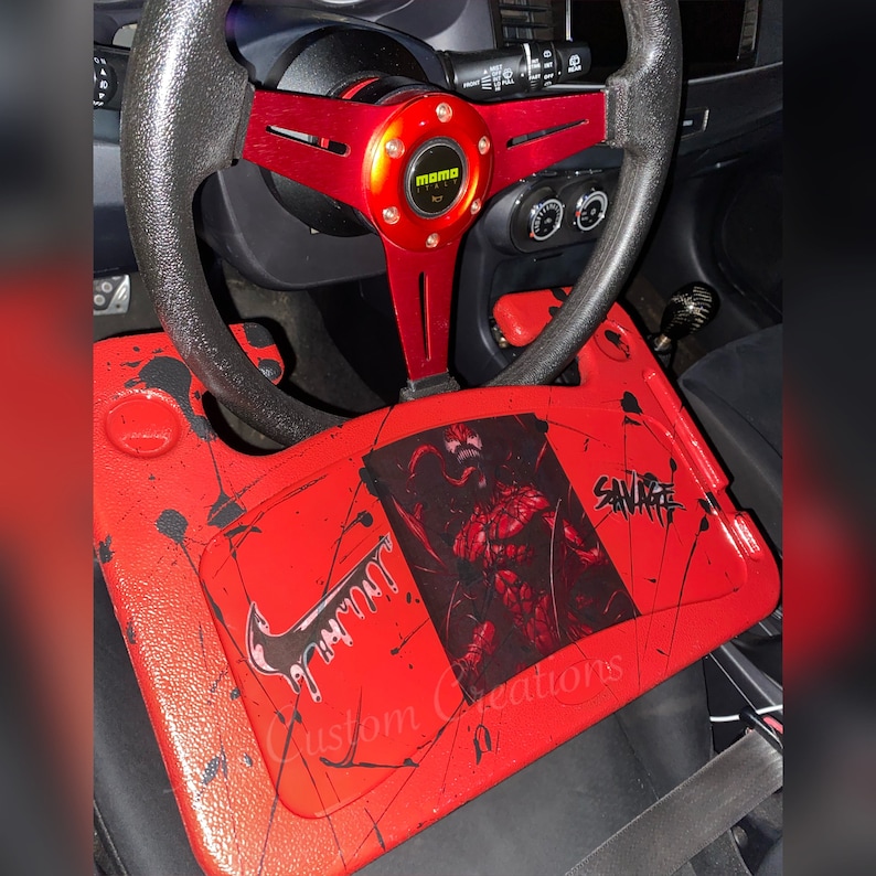 Carnage Car Rolling Tray/ Steering Wheel Tray/ Car Dining Etsy