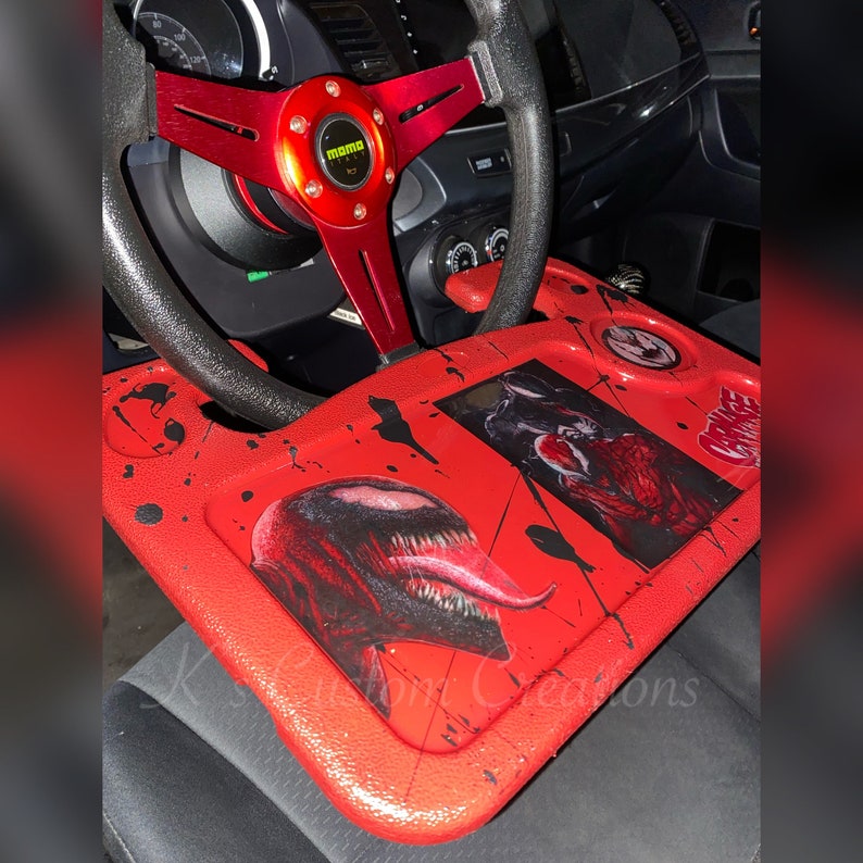 Carnage Car Rolling Tray/ Steering Wheel Tray/ Car Dining Etsy