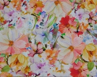 Quilting Patchwork Sewing Fabric Arabesque Apricot 50x55cm Fq