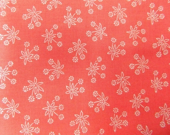 Quilting Patchwork Sewing Fabric RED and WHITE XMAS FLOWERS 50x55cm FQ New 