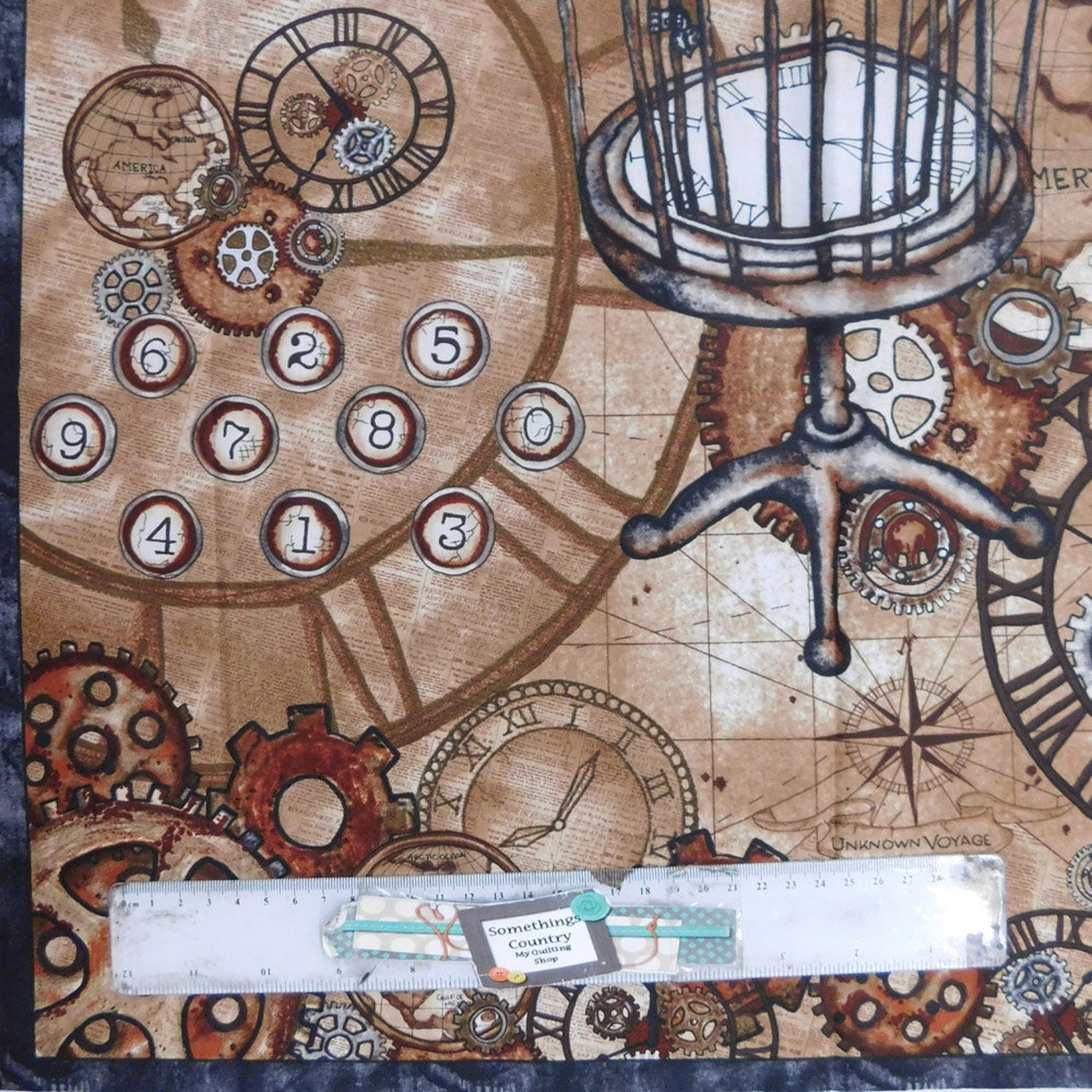 Patchwork Quilting Sewing Fabric Steampunk Dressform 60x110cm Etsy