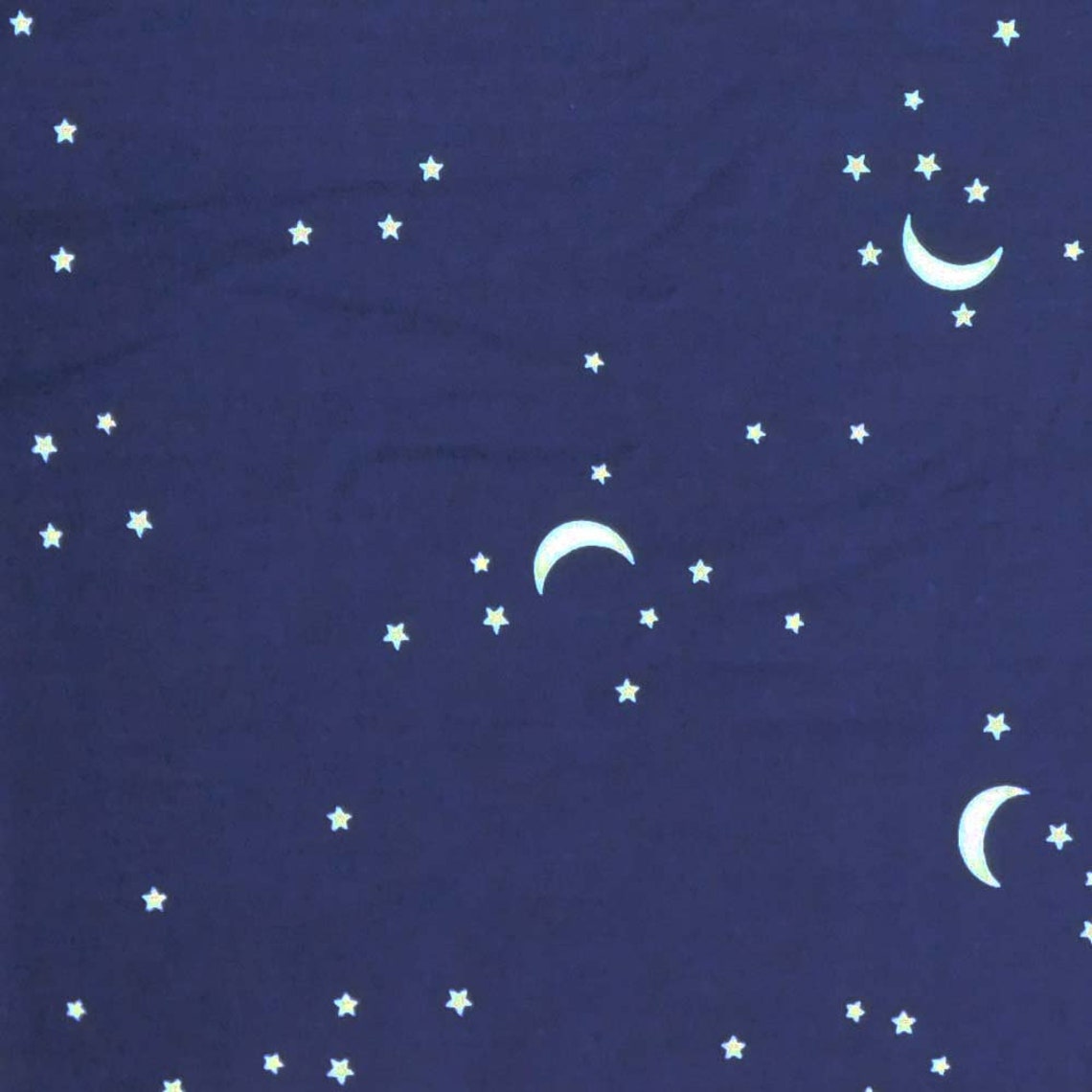 Quilting Patchwork Fabric Navy Moons And Stars Allover 50x55cm | Etsy