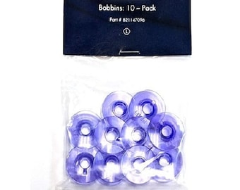 Pfaff Set of 10 Sewing Machine L Purple Bobbins for Icon Machines