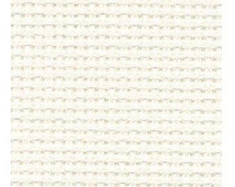 May include: White Aida cloth, a type of fabric used for cross-stitch embroidery.