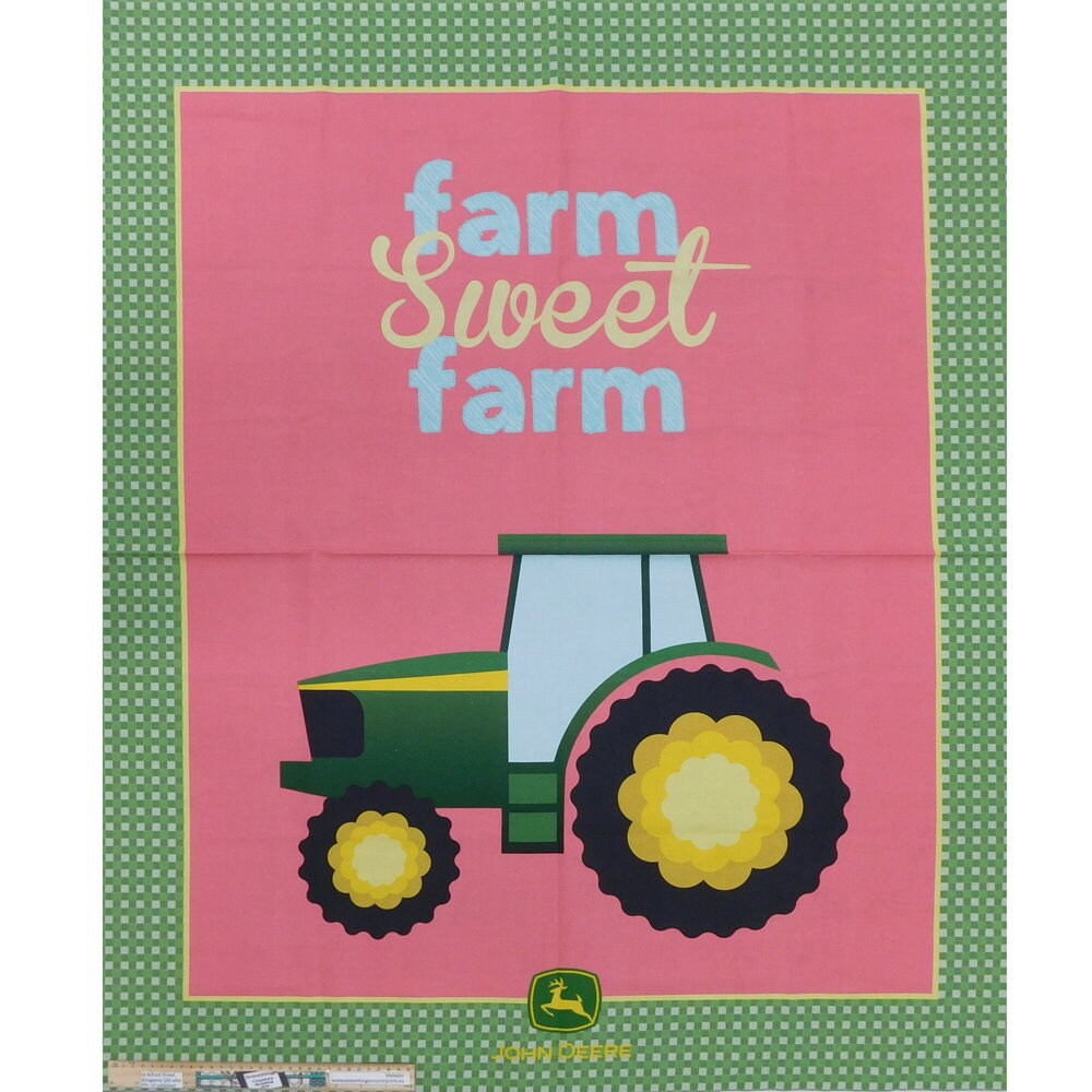 Patchwork Quilting John Deere Tractor Panel 95x110cm Fabric - Etsy, image size:1000x1000