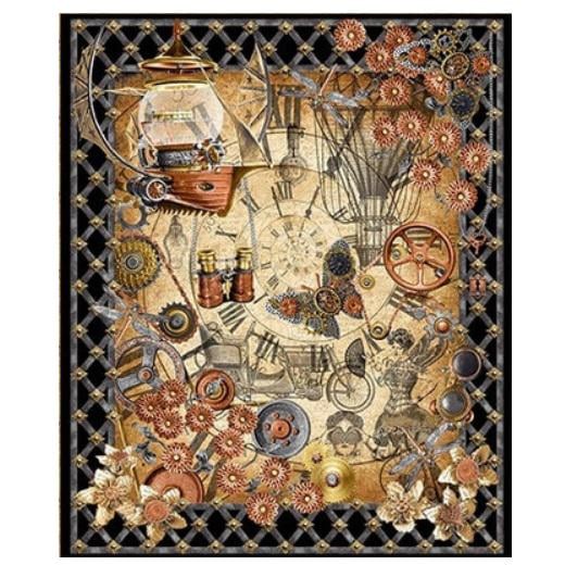 Patchwork Quilting Sewing Fabric Full Steam Steampunk Panel 92x110cm - Etsy