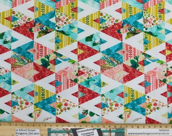 Quilting Patchwork Sewing Fabric Geometric Triangles 50x55cm Fq