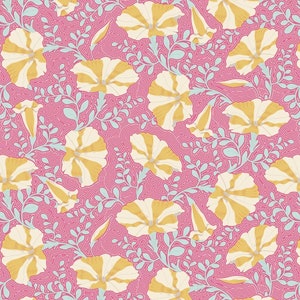 Quilting Patchwork Fabric TILDA Gardenlife Petunia Pink 50x55cm FQ