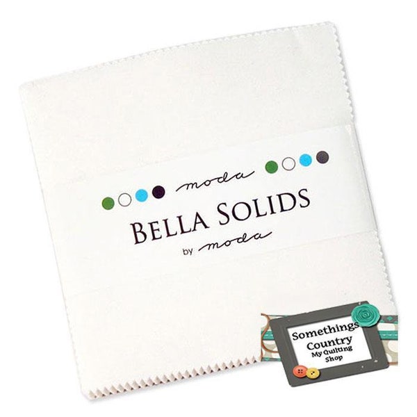 Moda Charm Pack Bella White Patchwork Quilt 5 Inch Squares Quilting Fabric