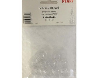 Pfaff Clear Set of 10 Sewing Machine Bobbins for Hobby 1142 Machines