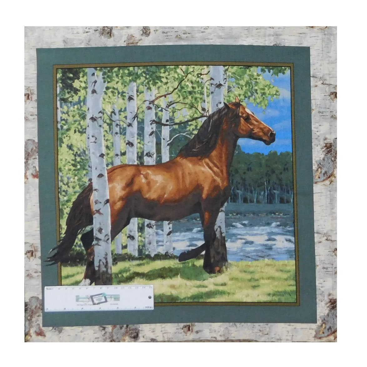 Patchwork Quilting Sewing Fabric Horses in the Woods 3 Panel | Etsy
