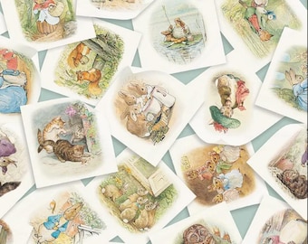 Quilting Patchwork Sewing Fabric Peter Rabbit and Friends 50x55cm FQ