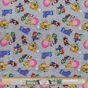 Quiltpatchworkstof Super Mario en zijn vrienden 50x55cm FQ