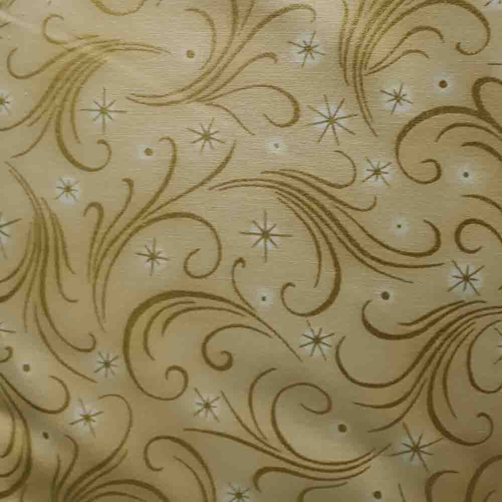 Patchwork Quilting Sewing Fabric Gold Metallic Swirls 50x55cm Etsy