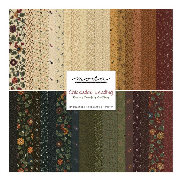 Moda Quilting Patchwork Charm Pack Mésange Landing 5 pouces Tissus