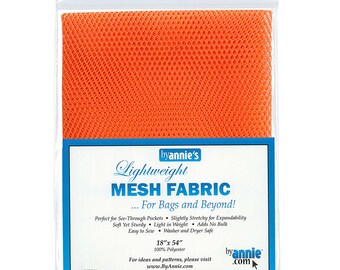 Paquete de malla ligera de color naranja calabaza de Annie para coser y acolchar