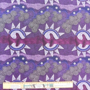 Patchwork Quilting Fabric Aboriginal Sunset Night Dreaming 50x55cm Fq