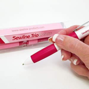 Sewline Trio Colours Erasable Pencil and Refills for Sewing image 1