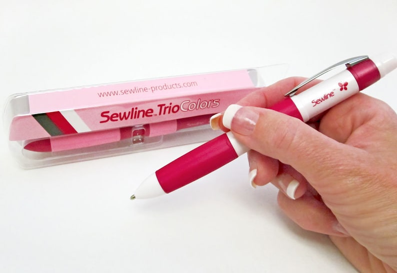 Sewline Trio Colours Erasable Pencil and Refills for Sewing image 1